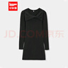 IEF/愛(ài)依服連衣裙2024新款秋季時(shí)尚顯瘦毛織包臀裙 黑 XF110-125斤 曬單實(shí)拍圖