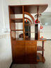 天鳴  實(shí)木酒柜客廳隔斷柜玄關(guān)柜進(jìn)門(mén)屏風(fēng)柜裝飾柜門(mén)廳柜雙面儲物鞋柜 胡桃色(升級款) 120*38*190【包安裝】 曬單實(shí)拍圖