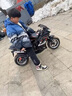 AWZ小摩托車兒童燃油機車7到16歲可坐燒油小型摩托49CC二沖汽油迷你 黑色寶馬二沖帶燈款雙排氣（混合油） 曬單實拍圖