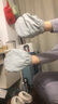buupnn成人夜間防抓睡眠手套大人晚上睡覺(jué)防撓老人防抓癢棉無(wú)指連指 麻灰-男（適合115-150斤） 均碼 曬單實(shí)拍圖