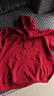 梵洛幽600g重磅春秋季美式純棉衛衣男加絨加厚雙層連帽潮牌青少年上衣服 酒紅色加絨 XL 曬單實(shí)拍圖