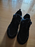 李寧男鞋秋冬季防護云棉鞋跑步鞋男士秋冬新款皮面加絨跑鞋減震運動(dòng)鞋 黑色（加絨保暖）防護云 43 曬單實(shí)拍圖