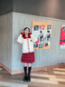 G.DUCKKIDS女童秋冬裙子過年套裝2025新款兒童百褶裙女孩大童學(xué)院風(fēng)新年衣服 套裝【米毛衣+紅裙子】 150 cm 曬單實(shí)拍圖
