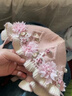 仙女香草玫瑰立體釘珠花朵刺繡花邊DIY手工裝飾蕾絲輔料 #1 米白 長半碼 多 45.5cm 曬單實拍圖