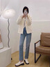 拉夏貝爾（La Chapelle）短外套女裝新品2025年春秋新款韓版寬松時(shí)尚小個(gè)子外套風(fēng)衣上衣女 米杏色 M 105-120斤 曬單實(shí)拍圖