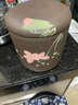 顧師傅 宜興紫砂茶葉罐大號(hào)普洱茶罐存茶缸密封茶餅罐七子餅茶葉儲(chǔ)存罐 7餅 紫泥平蓋夏 泥繪荷花 曬單實(shí)拍圖