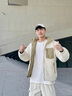 JEEP SPIRIT羽絨棉服男士2025秋冬季雙面穿加絨加厚保暖立領(lǐng)寬松休閑棉衣外套 淺軍綠【雙面可穿】 M 【105-130斤】 曬單實拍圖