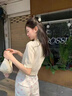 UKMR白色碎花直筒牛仔褲女2025新款甜美高腰寬松垂感顯瘦闊腿拖地褲子 白色 S 80-95斤 曬單實(shí)拍圖
