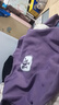 羅蒙（ROMON）純棉加絨加厚慵懶風(fēng)圓領(lǐng)衛衣女2024秋季新款寬松休閑顯瘦長(cháng)袖上衣 紫色-M【加絨加厚】 XL 建議115-130斤 曬單實(shí)拍圖