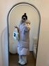 粉媚夢羽絨棉服女2025年新款冬季外套長款連帽棉衣棉襖衣服女裝加厚冬裝 毛領大口袋長款棉服粉色 M 【建議120斤以內】 曬單實拍圖