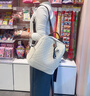 古梵緹（GUFANTI）輕奢女士雙肩包 韓版時(shí)尚洋氣大容量通勤旅行背包生日禮物送老婆 白色+可愛掛件 曬單實(shí)拍圖