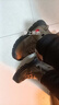 PHANIO真皮電熱鞋發(fā)熱鞋加熱雪地靴男充電寶加絨加厚防水防滑厚底增高 軍綠色 42（增高5CM） 曬單實(shí)拍圖