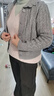 Olrain歐芮兒V領(lǐng)套頭針織衫女秋裝寬松顯瘦慵懶時(shí)尚上衣 粉色 L 曬單實(shí)拍圖