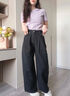 Teenie Weenie小熊女裝牛仔褲2025秋新款簡(jiǎn)約松弛垂感休閑闊腿長(zhǎng)褲 黑色 M 曬單實(shí)拍圖