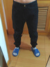 優(yōu)崛（YOUJUE）束腳褲男修身青春休閑褲男士縮口收腳錐形長(cháng)褲子寬松街頭風(fēng)國潮牌 黑色 34 曬單實(shí)拍圖