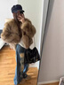 卡悠萊獺兔毛皮草外套女咖色皮毛一體秋冬2024新款高級感毛毛大衣 咖色 L 均碼 曬單實(shí)拍圖