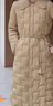 紅袖高級感收腰羽絨服冬季2024新款女裝格子通勤顯瘦娃娃領(lǐng)長款外套 駝色013 M 曬單實(shí)拍圖