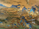 瑞隆工坊千里江山手工蘇繡客廳刺繡掛畫沙發(fā)背景墻裝飾畫山水風景西墻壁畫 高檔雙框立體裝裱輕奢畫框 95x235cm 曬單實拍圖