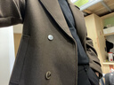 W2X冬季加厚款羊毛呢大衣男中長(cháng)款高級感痞帥妮子風(fēng)衣設計感外套 深咖色 XL 曬單實(shí)拍圖