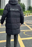 杰克·瓊斯（JACK&JONES）冬季男裝潮流時(shí)尚外套百搭字母反光印花連帽中長(zhǎng)款羽絨服男士厚款 E40 黑色 M 175 曬單實(shí)拍圖
