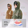 EBAER兒童棉服冬款男女童保暖加厚棉衣防風(fēng)連帽棉襖外套 畫(huà)眉棕 150cm  曬單實(shí)拍圖