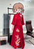 枝己秀禾服新中式2025新款結(jié)婚訂婚宴會(huì)新娘敬酒服古裝嫁衣婚禮服 S2432 M 曬單實(shí)拍圖