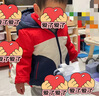 戴維貝拉（DAVE＆BELLA）男童新年外套兒童小童寶寶秋冬裝男孩洋氣紅色童裝 曬單實(shí)拍圖