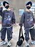 G.DUCKKIDS童裝男童秋裝套裝2024新款兒童衛(wèi)衣套裝中大童帥氣男孩運(yùn)動(dòng)兩件套 黑色-春秋款 150碼建議140-150cm11-12歲 曬單實(shí)拍圖