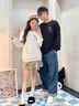 MDlila【兩件裝】情侶裝衛(wèi)衣春秋季2025新款一男一女潮牌套裝衣服定制 男生白+女生白 薄款 L 男生+女生M 曬單實拍圖