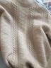 羅蒙（ROMON）鄂爾多產(chǎn)羊絨衫女加厚半高領(lǐng)毛衣女寬松羊毛針織衫秋冬新款 奶酪駝 2XL 【130-140斤】 曬單實(shí)拍圖