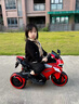 吉萊福兒童電動(dòng)摩托車(chē)兒童摩托車(chē)3-6歲兒童電動(dòng)車(chē)玩具車(chē)可坐人兒童車(chē) 兩輪紅|單驅+4.5A電瓶 曬單實(shí)拍圖