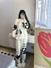 靜韻【深睡衣70】超柔軟熊貓趴趴情侶睡衣女秋冬季半邊絨家居服男 曬單實(shí)拍圖