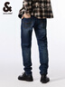 杰克·瓊斯（JACK&JONES）25年男裝潮流修身直筒彈力休閑百搭深色牛仔褲長(zhǎng)褲子男士四季男褲 深牛仔藍(lán)085涼感 36 185 W36/L32 曬單實(shí)拍圖