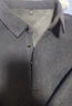 老爺車(chē)100%純棉長(cháng)袖t恤男士秋冬中年翻領(lǐng)加絨加厚燈芯絨保暖POLO打底衫 灰色 180/2XL 曬單實(shí)拍圖