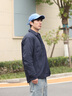 BOSS博斯【禮物】男士25年春季新款褶皺面料輕盈填充襯衫式外套 404-深藍色 S 曬單實(shí)拍圖