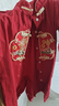 優(yōu)奇周歲禮服男寶寶中式國風(fēng)紅色抓周服洋氣嬰兒滿月百天喜慶生日冠衣 紅色刺繡福瑞+帽子+襪子 73cm 曬單實拍圖