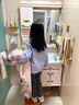 英氏（YEEHOO）女童襯衣兒童襯衫秋季時(shí)尚花邊領(lǐng)長袖中大童裝時(shí)尚上衣秋裝新款 豎條星星淺藍(lán)色 140 曬單實(shí)拍圖