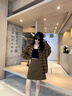 蓉月閣復(fù)古咖色毛呢半身裙女2024秋冬新款高腰顯瘦a字裙小個(gè)子包臀短裙 咖色 毛呢面料 L 曬單實(shí)拍圖