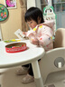 ZRYZ兒童沙發(fā)椅寶寶座椅游戲桌可升降花生桌幼兒園早教學(xué)習桌椅套裝 小號米色升降椅+小號米色加高桌 曬單實(shí)拍圖