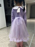 丹鳥(niǎo)王女童公主裙春秋款2025年新款兒童庫洛米網(wǎng)紗裙子寶寶春裝連衣裙 紫色庫洛米裙子+包包 130 碼 曬單實(shí)拍圖