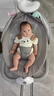 看寶貝（lookbaby）嬰兒搖搖椅嬰兒搖椅哄娃神器搖搖椅電動搖搖椅新生兒見面禮 高配灰|高碳鋼+萬向輪 曬單實(shí)拍圖