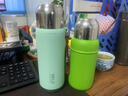 格律（GELU）316L燜茶杯大容量保溫杯戶(hù)外水杯全鋼隨行杯雙層不銹鋼提手杯 薄荷綠-500ml 曬單實(shí)拍圖