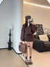 蒙娜麗莎MONALISA/蒙娜麗莎2025新款真皮復古郵差包單肩斜挎手提女包 棕色-32-23-12CM 中包 曬單實拍圖