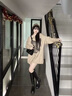 CAMILA KSENIA長筒靴女款冬季2025新款時尚百搭高筒長靴厚底百搭顯高顯瘦騎士靴 黑色【送女友禮物春夏季早秋冬】 37 曬單實拍圖