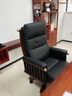 木野木野實(shí)木真皮老板椅辦公轉椅中式總裁大班椅牛皮升降電腦椅子家用 進(jìn)口牛皮【黑色】 曬單實(shí)拍圖
