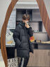 李寧羽毛球服中長(zhǎng)款羽絨服男女同款白鴨絨保暖舒適耐寒外套國旗羽絨服 AYMU721-1黑色 L (175) 適合120-140斤 曬單實(shí)拍圖