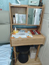 全友家居小戶(hù)型臥室實(shí)木多功能梳妝臺化妝鏡化妝桌子收納柜一體家具 曬單實(shí)拍圖