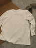 長(cháng)袖t恤男純棉秋冬內搭圓領(lǐng)秋衣純色印花休閑基礎打底衫 白色【平口袖】 XL 140-155斤 曬單實(shí)拍圖