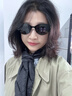 莫拉克老錢(qián)風(fēng)復(fù)古貓眼墨鏡女款高級(jí)感顯臉小偏光太陽(yáng)鏡防曬防紫外線開(kāi)車(chē) 啞黑框黑灰片【復(fù)古貓眼造型】 曬單實(shí)拍圖