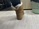 Bata雪地靴女2024冬季牛剖皮保暖厚底短靴A1576DD4 棕色 39 曬單實拍圖